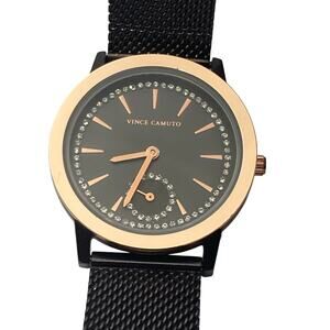 Vince Camuto Women's Watch 34mm Stainless Steel Mesh Band - New Battery WR 100ft